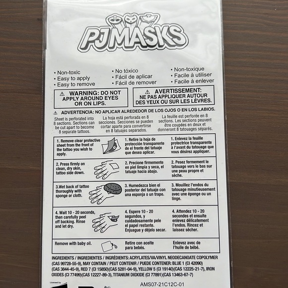 8 pcs PJ Masks Hero Tattoos - Picture 6 of 6